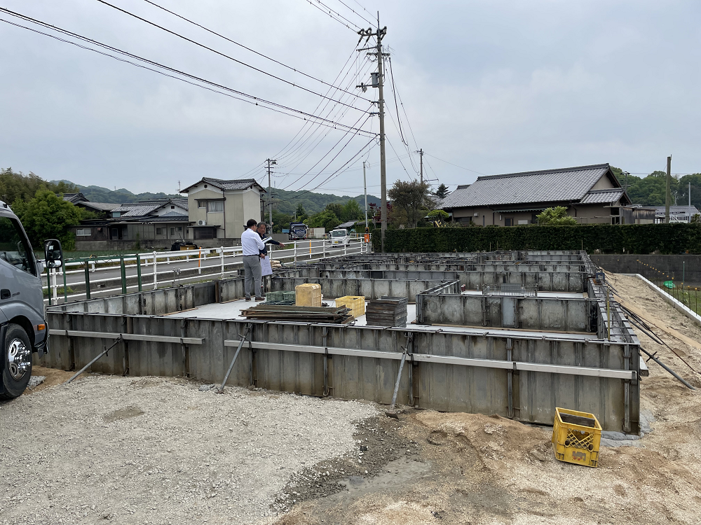 I様邸基礎工事立上り